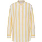 Reduzierte Gelbe Gestreifte Seidensticker Nachhaltige Tunika-Blusen aus Leinen für Damen Größe XS 