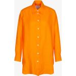 Orange Unifarbene Seidensticker Nachhaltige Hemdblusen aus Leinen für Damen Größe XS 