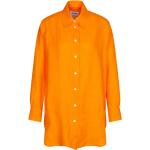 Orange Unifarbene Seidensticker Nachhaltige Hemdblusen aus Leinen für Damen Größe XS 