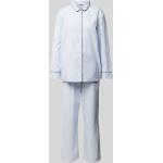 Hellblaue Seidensticker Nachhaltige Damenschlafanzüge & Damenpyjamas aus Baumwolle Größe L 