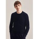 Marineblaue Unifarbene Langärmelige Seidensticker schwarze Rose Rundhals-Ausschnitt Rundhals-Pullover aus Baumwolle für Herren Größe 3 XL 