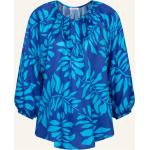 Blaue Elegante Seidensticker Nachhaltige Rundhals-Ausschnitt Blusenshirts & Schlusen aus Viskose für Damen Größe L für den für den Sommer 