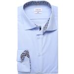 Reduzierte Hellblaue Langärmelige Seidensticker Nachhaltige Kentkragen Hemden mit Kent-Kragen aus Baumwolle für Herren Übergrößen 