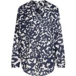 Marineblaue Animal-Print Casual Seidensticker schwarze Rose Nachhaltige Tunika-Blusen aus Baumwolle für Damen Größe XXL 
