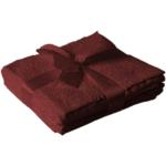 Bordeauxrote Unifarbene Handtücher Sets aus Frottee 30x30 4-teilig 