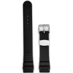 Schwarze Seiko Prospex Uhrenarmbänder aus Gummi mit Kunststoff-Uhrenglas mit Kautschukarmband zum Tauchen 