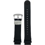 Schwarze Seiko Divers Solar Uhrenarmbänder aus Silikon mit Chronograph-Zifferblatt mit Silikonarmband 