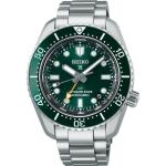 Reduzierte Grüne Seiko Prospex Automatik Armbanduhren aus Edelstahl mit GMT-Funktion mit Edelstahlarmband zum Tauchen 