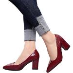 Bordeauxrote Vintage Spitze High Heels & Stiletto-Pumps für Damen Größe 38 