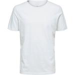 Weiße Kurzärmelige Selected Bio T-Shirts für Herren Größe XXL 