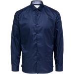Reduzierte Blaue Casual Langärmelige Selected Homme Herrenlangarmhemden aus Baumwolle maschinenwaschbar Größe 3 XL für den für den Herbst 