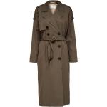 Taupefarbene Business Selected Femme Trenchcoats für Damen Größe M für den für den Herbst 
