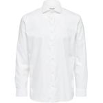 Reduzierte Weiße Langärmelige Selected Homme Herrenlangarmhemden mit Knopf aus Baumwolle maschinenwaschbar Größe XL für den für den Herbst 