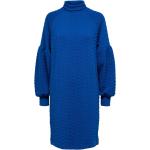 Royalblaue Langärmelige Selected Femme Midi Rollkragen Midikleider & knielange Kleider für Damen Größe XS 