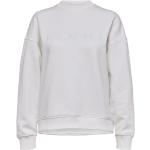 Reduzierte Weiße Selected Femme Rundhals-Ausschnitt Damensweatshirts Größe S 