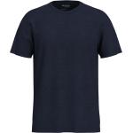 Marineblaue Kurzärmelige Selected Bio T-Shirts aus Baumwolle für Herren Größe XL 