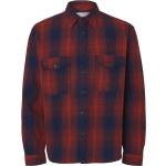 Rote Langärmelige Selected Kentkragen Hemden mit Kent-Kragen aus Baumwolle für Herren Größe M 