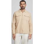 SELECTED HOMME Overshirt mit Leinen-Anteil Modell 'BRODY' (L Sand)