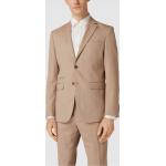 Reduzierte Sandfarbene Unifarbene Selected Homme Businesskleidung aus Polyester für Herren Übergröße 