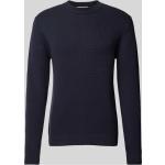 Marineblaue Unifarbene Selected Homme Strickpullover aus Baumwolle für Herren Größe XXL 