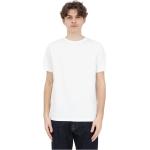Reduzierte Weiße Kurzärmelige Selected Homme T-Shirts aus Baumwolle für Herren Größe M 