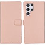 Reduzierte Pinke Samsung Galaxy S22 Ultra Hüllen 2023 Art: Flip Cases aus Leder 