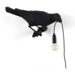 Schwarze Außenwandleuchten & Außenwandlampen mit Tiermotiv aus Kunstharz 