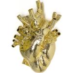 Goldene 60 cm Seletti Vasen & Blumenvasen 60 cm mit Herz-Motiv 
