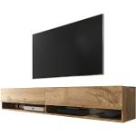 Reduzierte Minimalistische TV Schränke & Fernsehschränke matt aus Eiche Breite 100-150cm, Höhe 0-50cm, Tiefe 0-50cm 