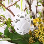 Weiße Seltmann Weiden Deko Ostereier mit Tulpenmotiv aus Porzellan 