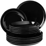 Seltmann Weiden Tafelservice Lido solid black, 12-teilig schwarz Porzellan
