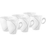 Weiße Seltmann Weiden Haushalt Trio Kaffeetassen-Sets aus Porzellan mikrowellengeeignet 6-teilig 