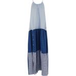 Reduzierte Blaue Elegante Semicouture Maxi Maxikleider aus Baumwolle für Damen 