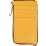 Gelbe Damenportemonnaies & Damenwallets aus Leder mit RFID-Schutz klein 