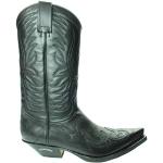 Schwarze Sendra Boots Cuervo 3241 Spitze Cowboy-Boots & Cowboystiefeletten aus Leder für Herren Größe 44 