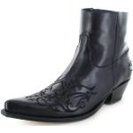 Schwarze Sendra Boots Javi Spitze Cowboy-Boots & Cowboystiefeletten mit Reißverschluss in Normalweite aus Leder für Herren Größe 36 mit Absatzhöhe 3cm bis 5cm 
