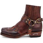 Sendra Boots - 7811 Cowboystiefel für Damen und Herren mit Shuhabsatz und runder Spitze - Country Boots Style in Braun - Elegante Cowboystiefel - 43
