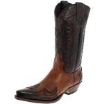 Reduzierte Braune Sendra Boots Cowboy-Boots & Cowboystiefeletten in Breitweite aus Leder für Herren Größe 42 