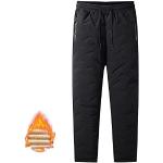 SENGHUI Unisex Fleece Jogging Bottoms, Sherpa Lined Sweatpants, Men's Winter Warm Thermal Fleece Jogger Trousers (Black,6XL)