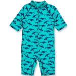 Bunte Sense Organics Nachhaltige Sportbadeanzüge & Schwimmanzüge für Kinder mit Hai-Motiv mit Reißverschluss Größe 50 