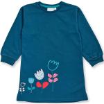 Reduzierte Blaue Bestickte Sense Organics Bio Nachhaltige Rundhals-Ausschnitt Bestickte Kinderkleider aus Baumwolle für Mädchen Größe 122 