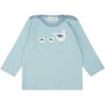 Hellblaue Langärmelige Sense Organics Bio Nachhaltige Printed Shirts für Kinder & Druck-Shirts für Kinder mit Tiermotiv aus Baumwolle für Babys Größe 92 