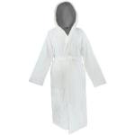 Weiße Unifarbene Kinderbademäntel mit Kapuze aus Frottee trocknergeeignet für Mädchen Größe 146 