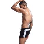 SEOBEAN Mens Low Rise Sports Training Smooth Pile Furry Shorts (XX-Large / 92-97cm, 90507 Schwarz)