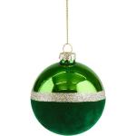 Grüne GIFTCOMPANY Runde Christbaumkugeln & Weihnachtsbaumkugeln Glänzende aus Samt 