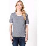 Reduzierte Marineblaue Sportliche Halblangärmelige T-Shirts aus Baumwolle für Damen Größe XXL Große Größen 