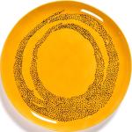 Serax Teller Black Feast "Sunny Yellow Swirl Dots"