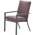 Dunkelgraue Moderne Loungestühle pulverbeschichtet aus Aluminium klappbar Breite 50-100cm, Höhe 50-100cm, Tiefe 50-100cm 