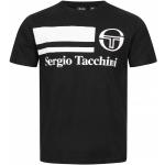 Schwarze Kurzärmelige Sergio Tacchini T-Shirts aus Baumwolle für Herren Größe M 