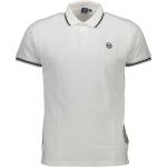 Weiße Sergio Tacchini V-Ausschnitt Herrenpoloshirts & Herrenpolohemden aus Baumwolle Größe 3 XL 